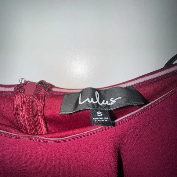 Lulus Win Your Heart Off the Shoulder Wine Red Ruffle Mini Skater Dress - Picture 2 of 3